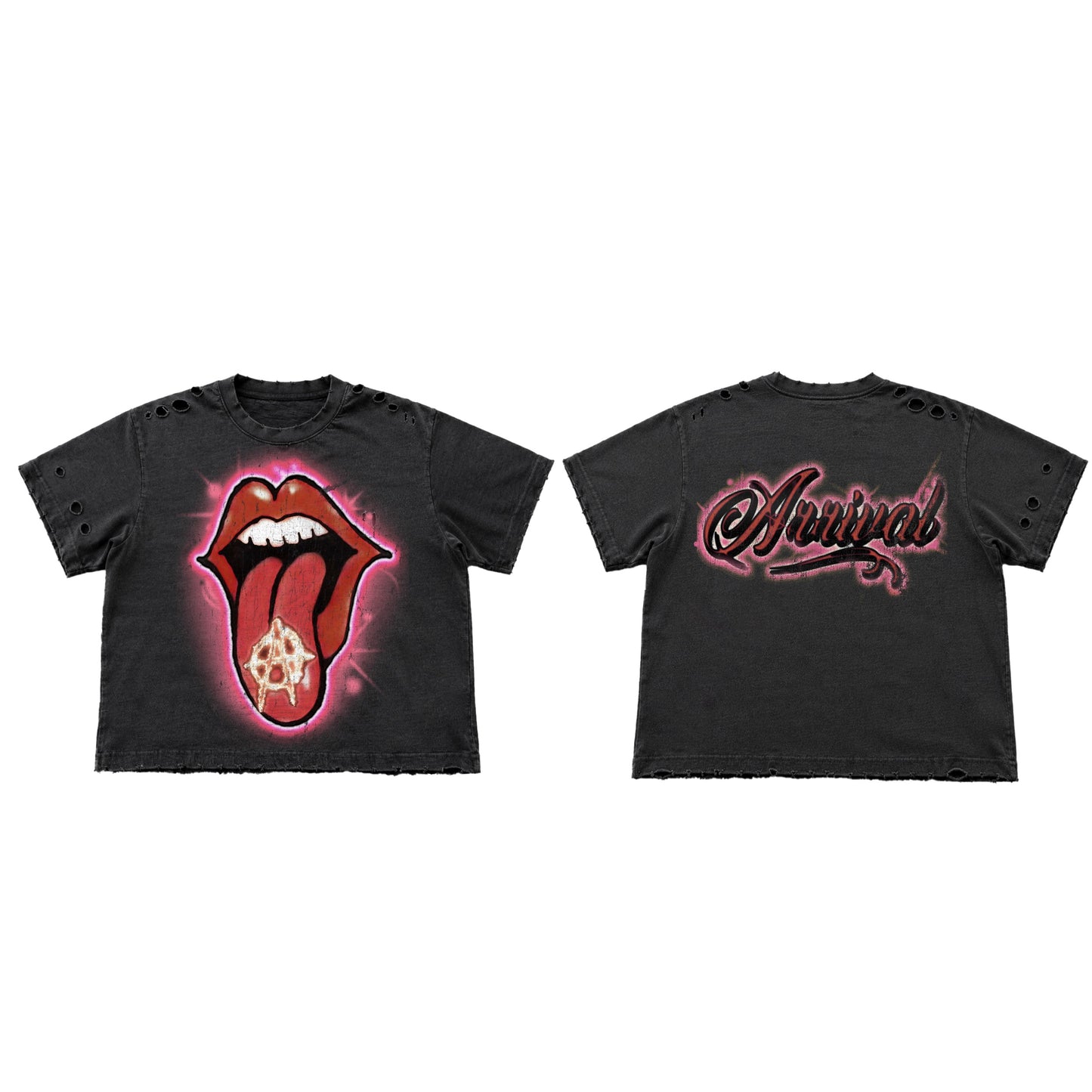 ROLLING ARRIVAL DESTROYED TEE (BLACK)