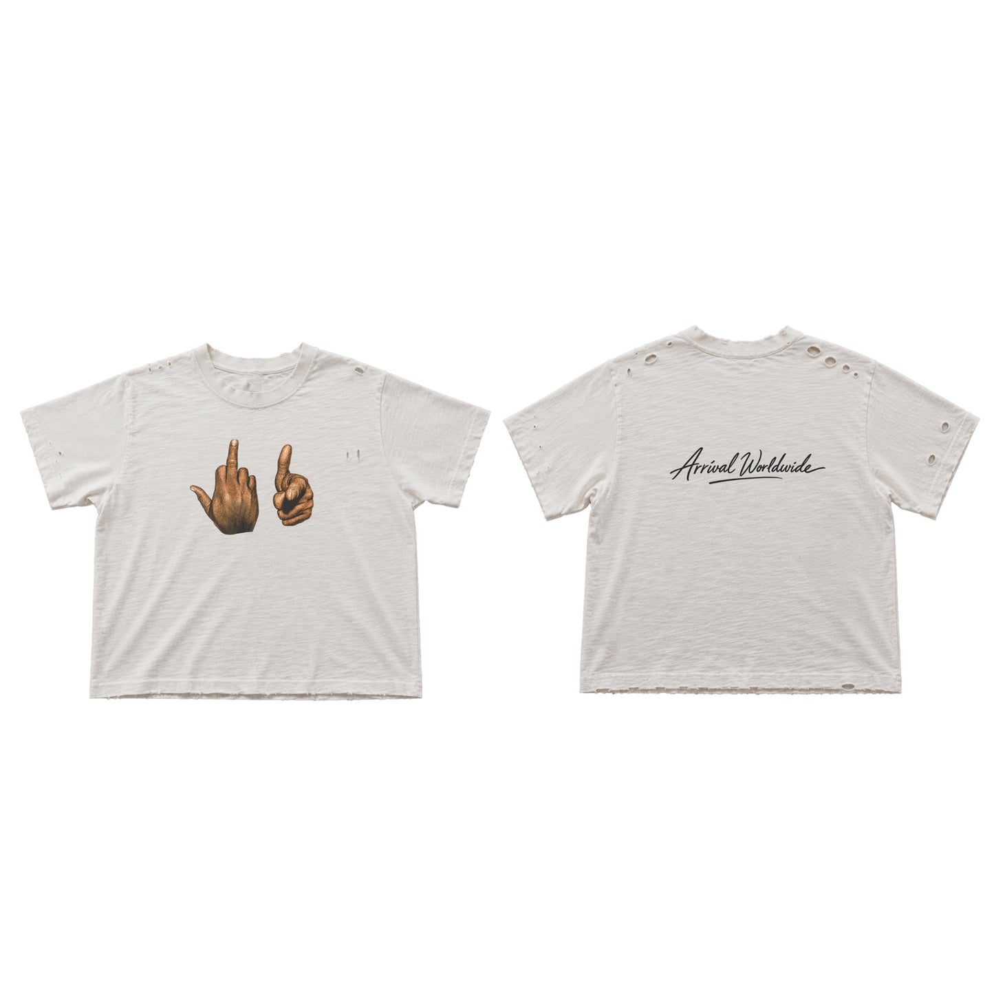 FU DESTROYED TEE (WHITE)