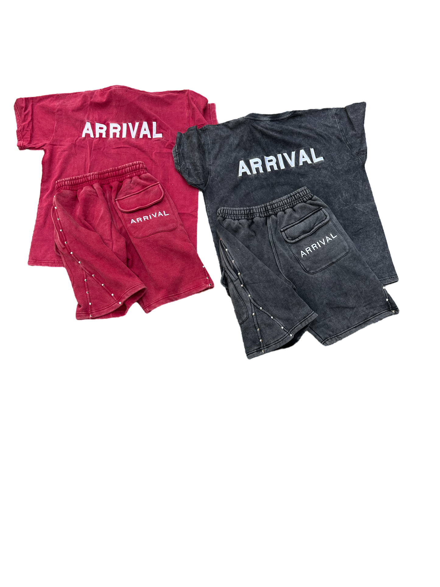 V1 FLARE SHORT SET (VINTAGE WASHED BLACK)