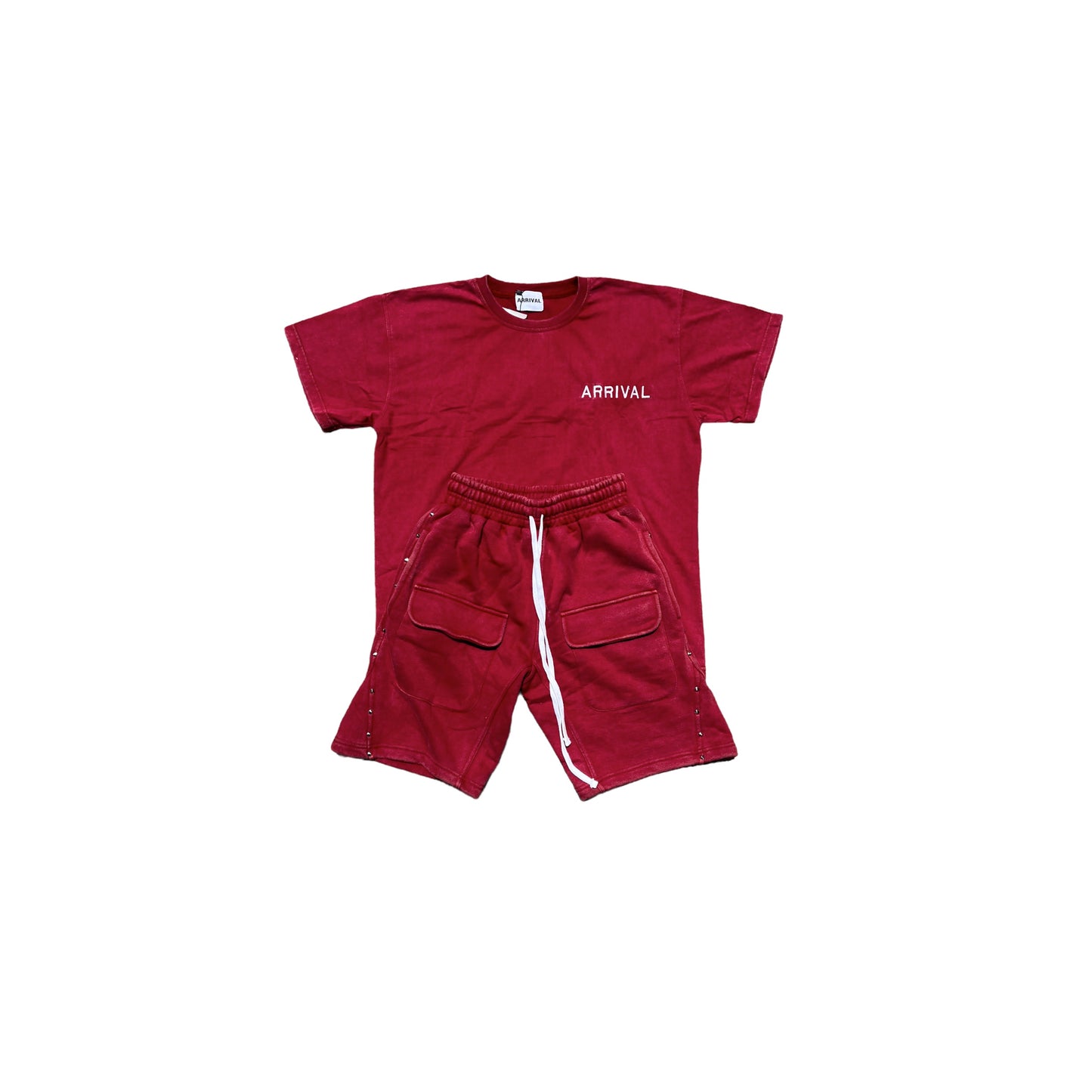 V1 FLARE SHORT SET (VINTAGE WASHED BURGUNDY)
