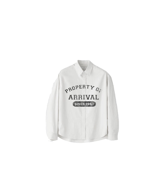 PROPERTY OF ARRIVAL BUTTON UP