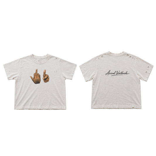 FU DESTROYED TEE (WHITE)