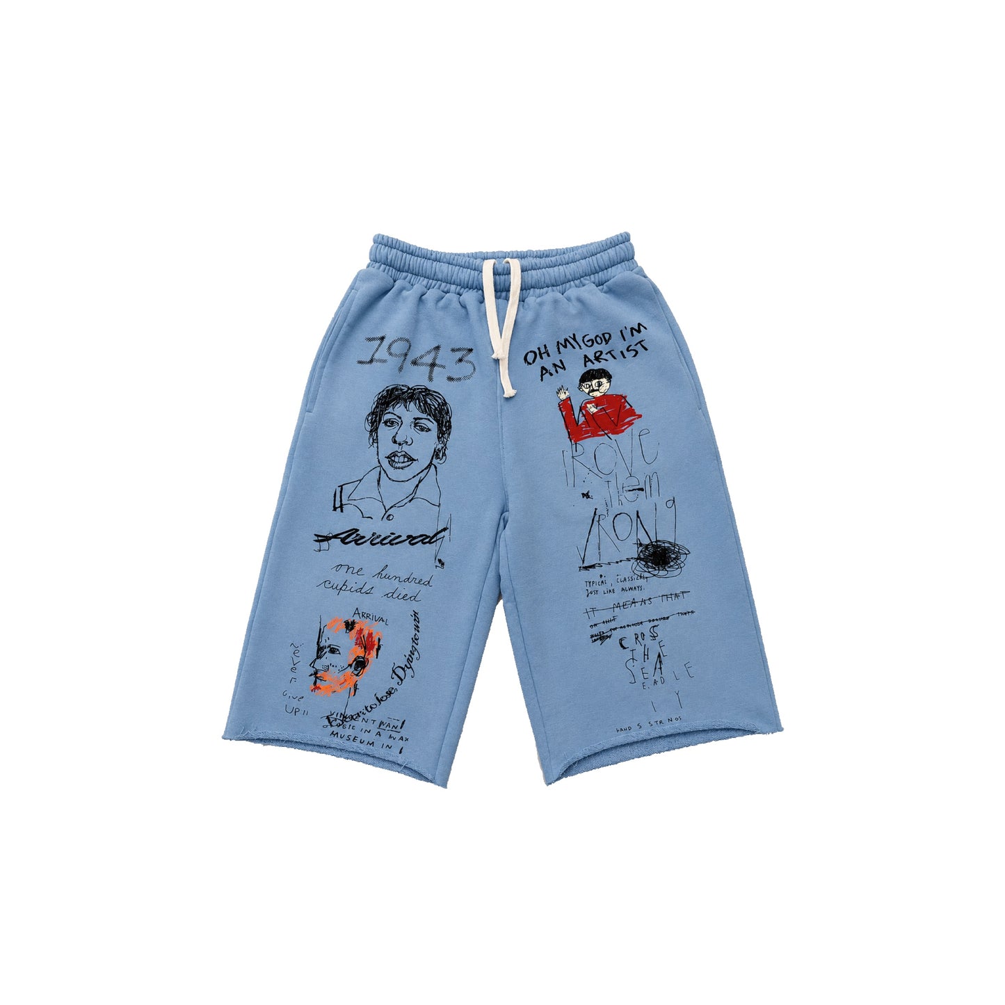 3 QUARTER SHORTS (BLUE)