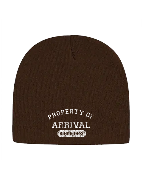 PROPERTY OF ARRIVAL BEANIE (BROWN)