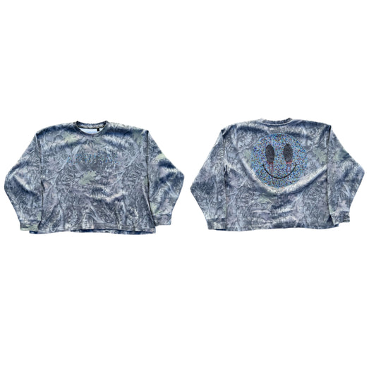 RHINESTONE SMILEY THERMAL (LEAF CAMO)