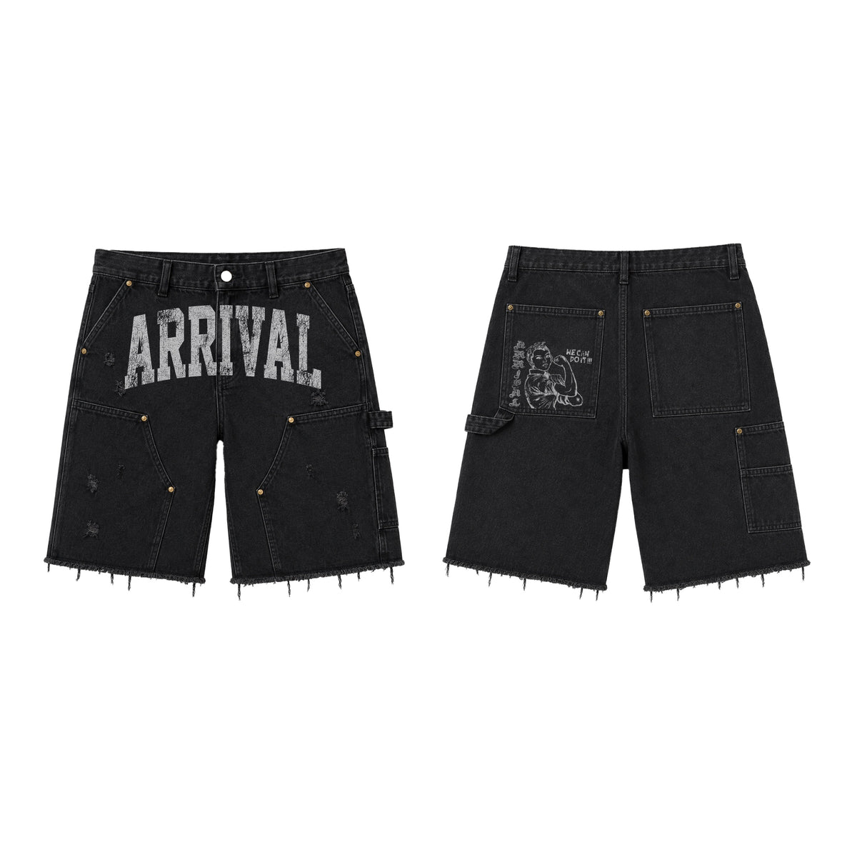 UNIVERSITY CARPENTER SHORTS (BLACK)