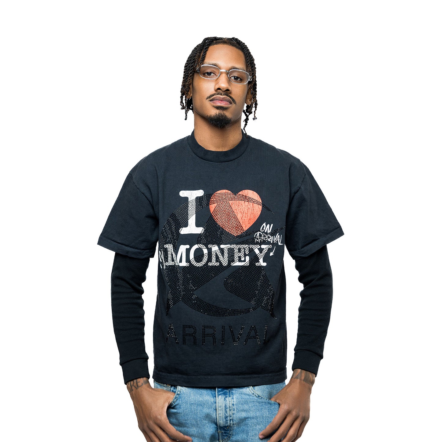 I LOVE MONEY TEE (RHINESTONE)