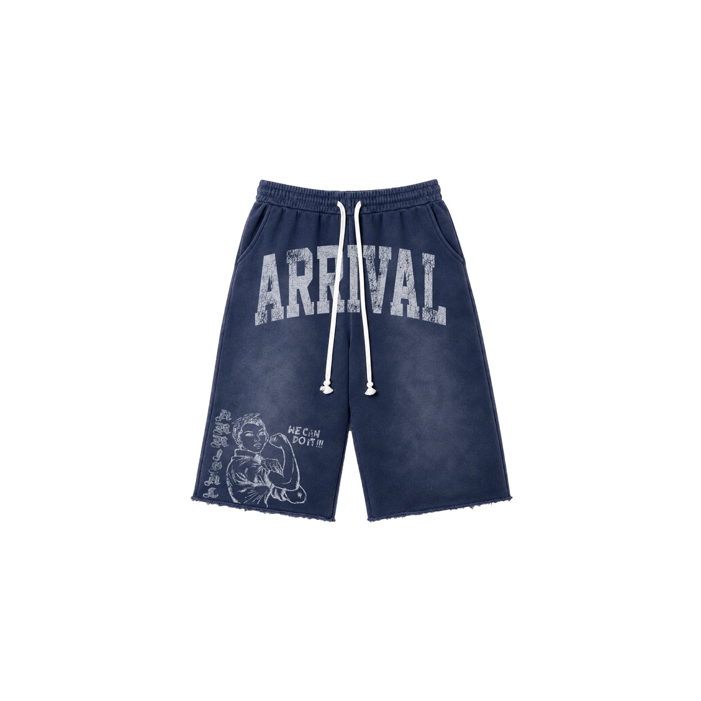 UNIVERSITY 3 QUARTER SHORTS (NAVY BLUE)