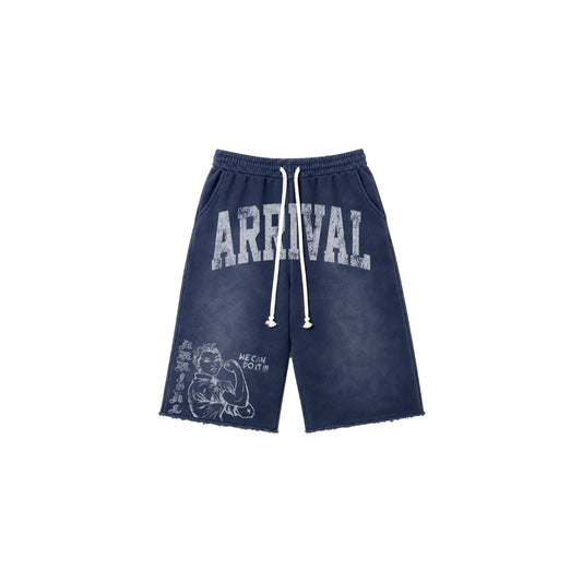 UNIVERSITY 3 QUARTER SHORTS (NAVY BLUE)