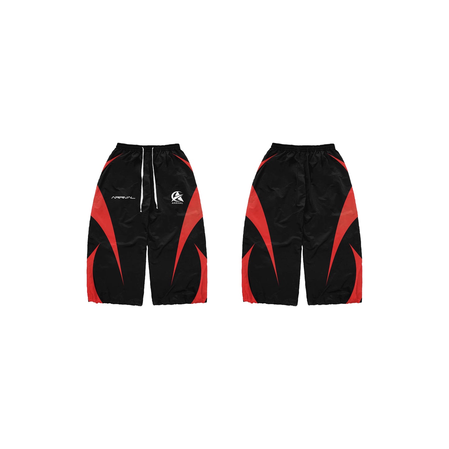 ARRIVAL TRACK PANTS (BLACK/RED)