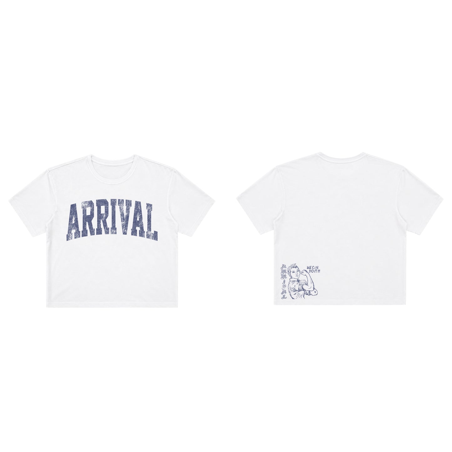 UNIVERSITY TEE (WHITE/NAVY)